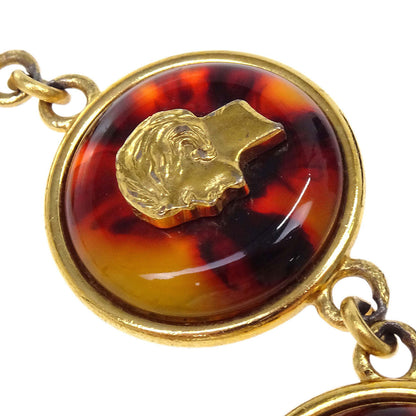 Chanel Medallion Charm Faux Tortoiseshell Chain Belt Gold 97P Small Good