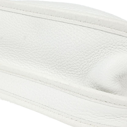 Hermes White Taurillon Clemence Evelyne 2 PM Shoulder Bag