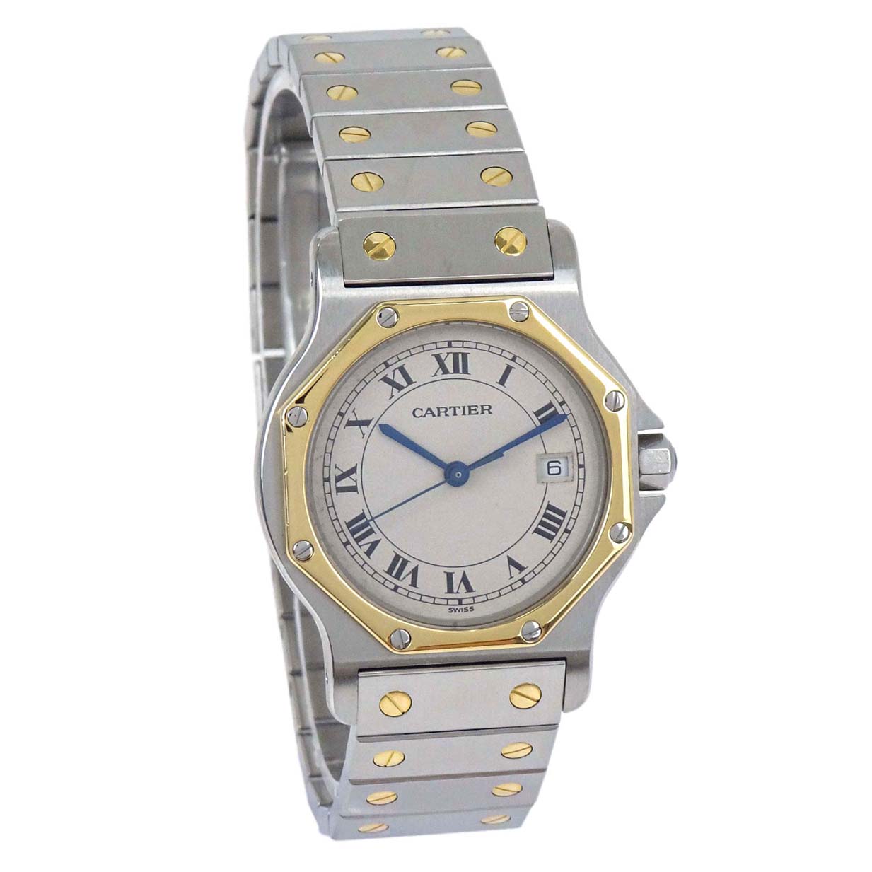 Cartier Santos Octagon MM 28mm Ref.187902 Quartz Watch