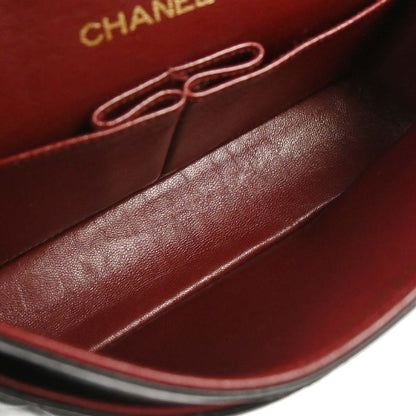 Chanel 1994-1996 Black Lambskin Small Classic Double Flap Shoulder Bag