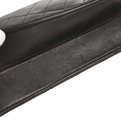 Chanel Black Lambskin Pushlock Small Half Flap Shoulder Bag
