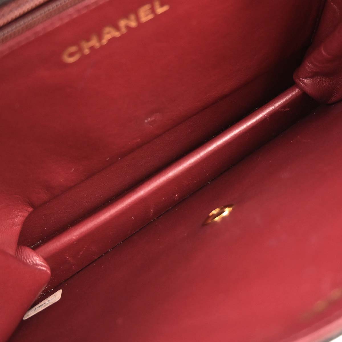 Chanel Black Lambskin Pushlock Small Half Flap Shoulder Bag