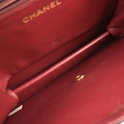 Chanel Black Lambskin Pushlock Small Half Flap Shoulder Bag