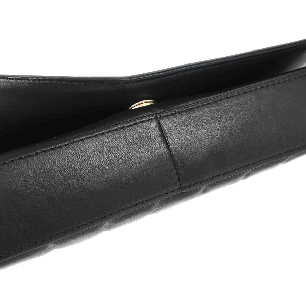 Chanel 2003-2004 Black Lambskin Choco Bar Shoulder Bag
