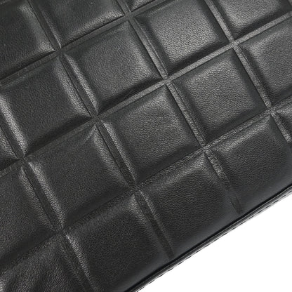 Chanel 2003-2004 Black Lambskin Choco Bar Shoulder Bag