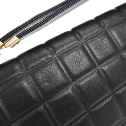 Chanel 2003-2004 Black Lambskin Choco Bar Shoulder Bag