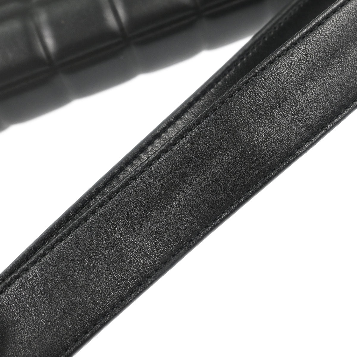 Chanel 2003-2004 Black Lambskin Choco Bar Shoulder Bag