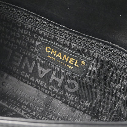 Chanel 2003-2004 Black Lambskin Choco Bar Shoulder Bag