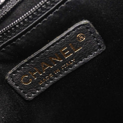 Chanel Black Caviar Skin Petite Shopping Tote PST Chain Handbag
