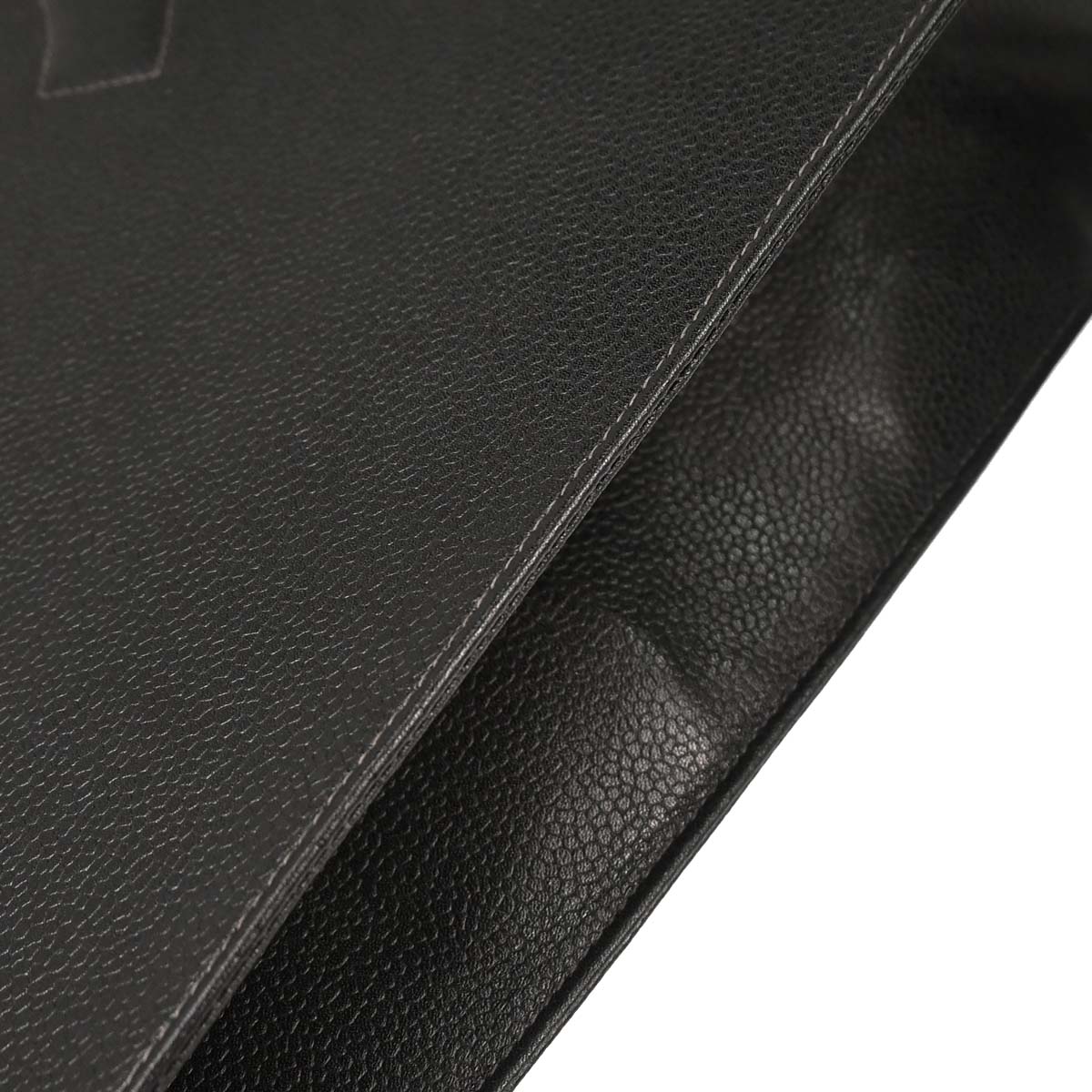 Chanel 1996-1997 Black Caviar Skin Tote Handbag