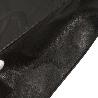 Chanel 1996-1997 Black Caviar Skin Tote Handbag
