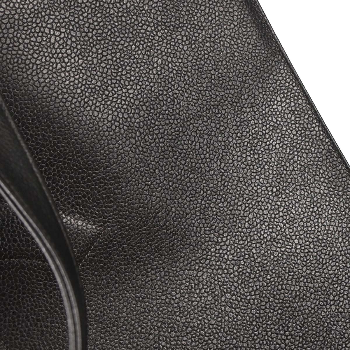Chanel 1996-1997 Black Caviar Skin Tote Handbag