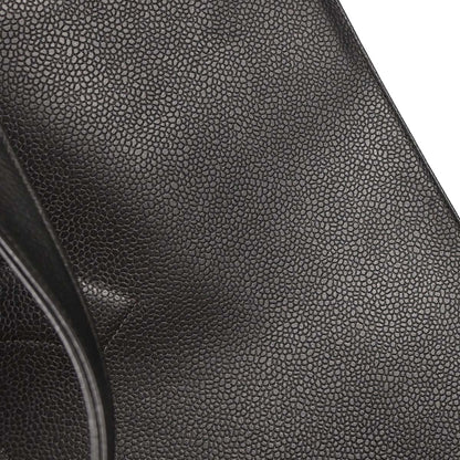 Chanel 1996-1997 Black Caviar Skin Tote Handbag
