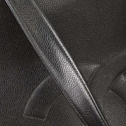 Chanel 1996-1997 Black Caviar Skin Tote Handbag