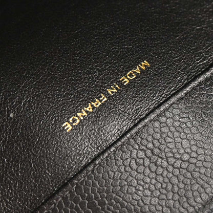Chanel 1996-1997 Black Caviar Skin Tote Handbag