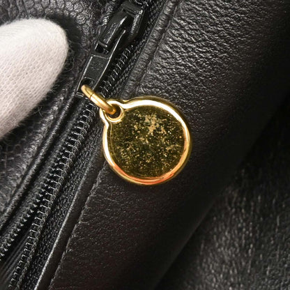 Chanel 1996-1997 Black Caviar Skin Tote Handbag