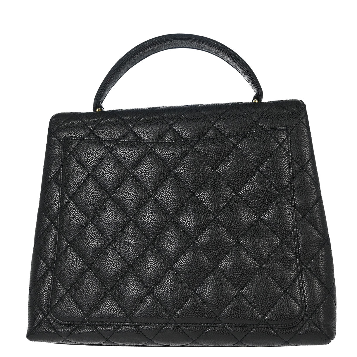 Chanel 2000-2002 Black Caviar Skin Kelly Handbag