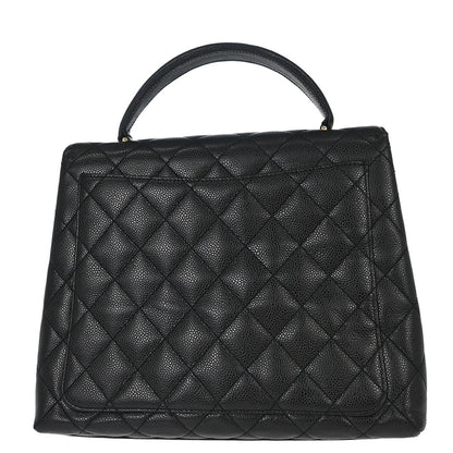 Chanel 2000-2002 Black Caviar Skin Kelly Handbag