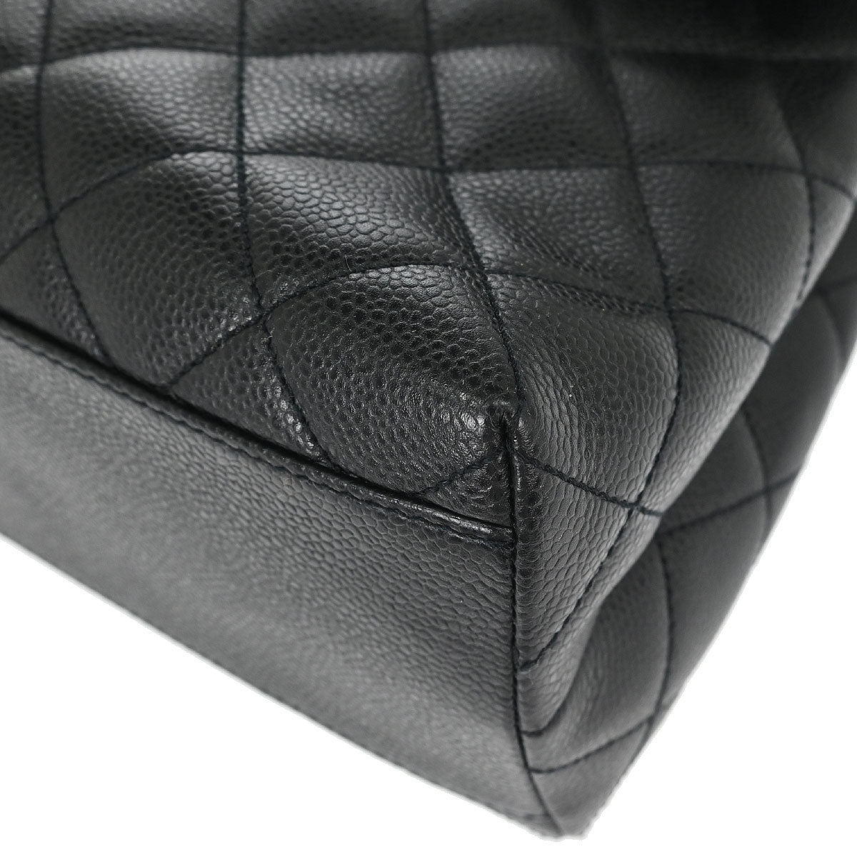 Chanel 2000-2002 Black Caviar Skin Kelly Handbag