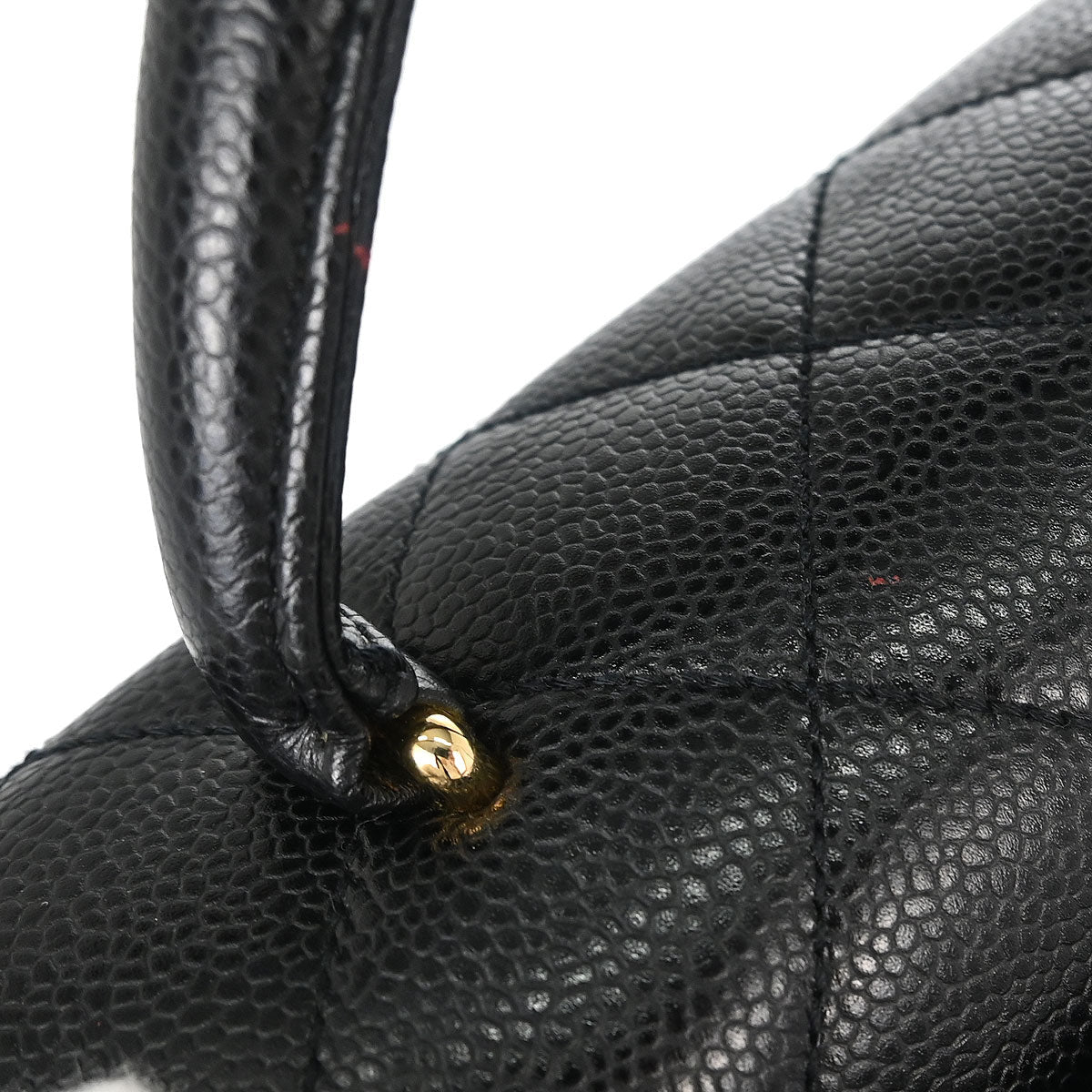 Chanel 2000-2002 Black Caviar Skin Kelly Handbag