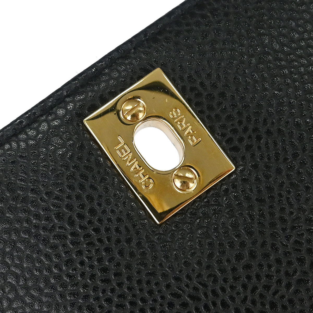 Chanel 2000-2002 Black Caviar Skin Kelly Handbag