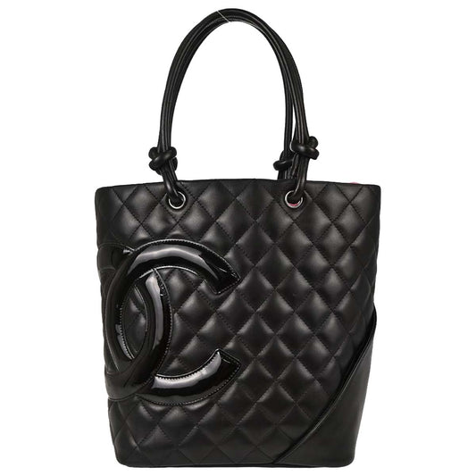 Chanel Black Calfskin Cambon Ligne Tote Handbag