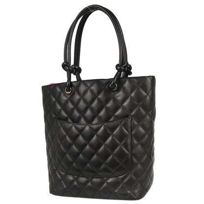 Chanel Black Calfskin Cambon Ligne Tote Handbag