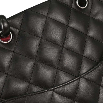 Chanel Black Calfskin Cambon Ligne Tote Handbag