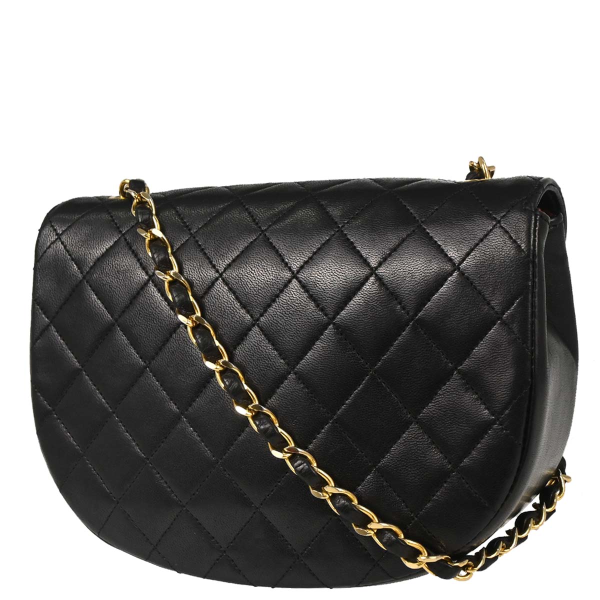 Chanel 1994-1996 Black Lambskin Shoulder Bag