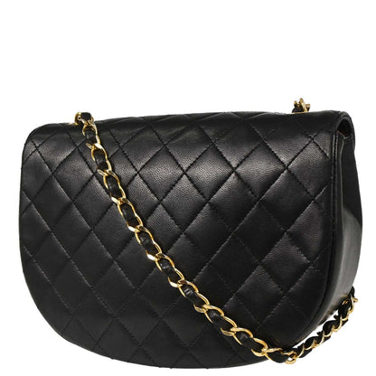 Chanel 1994-1996 Black Lambskin Shoulder Bag