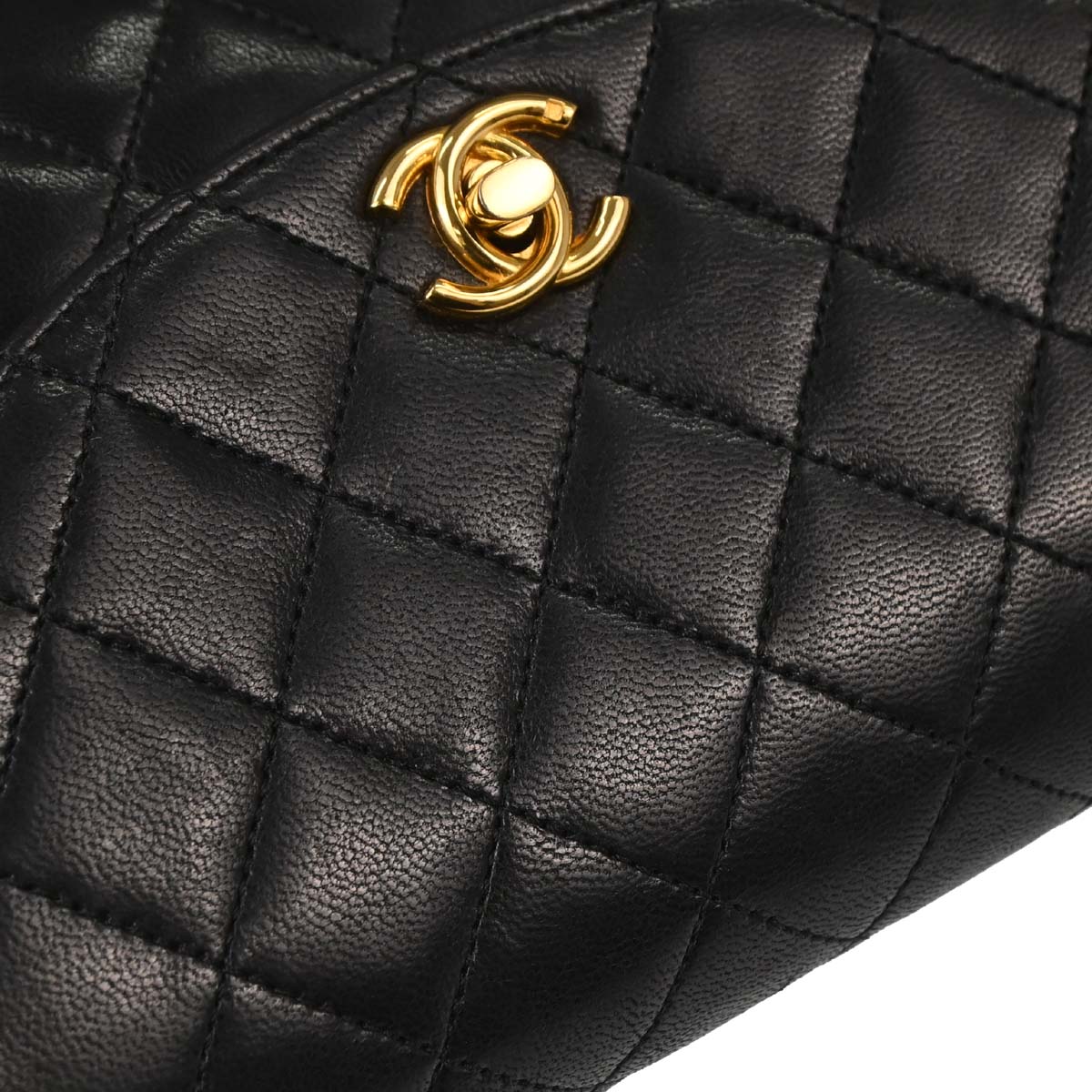 Chanel 1994-1996 Black Lambskin Shoulder Bag