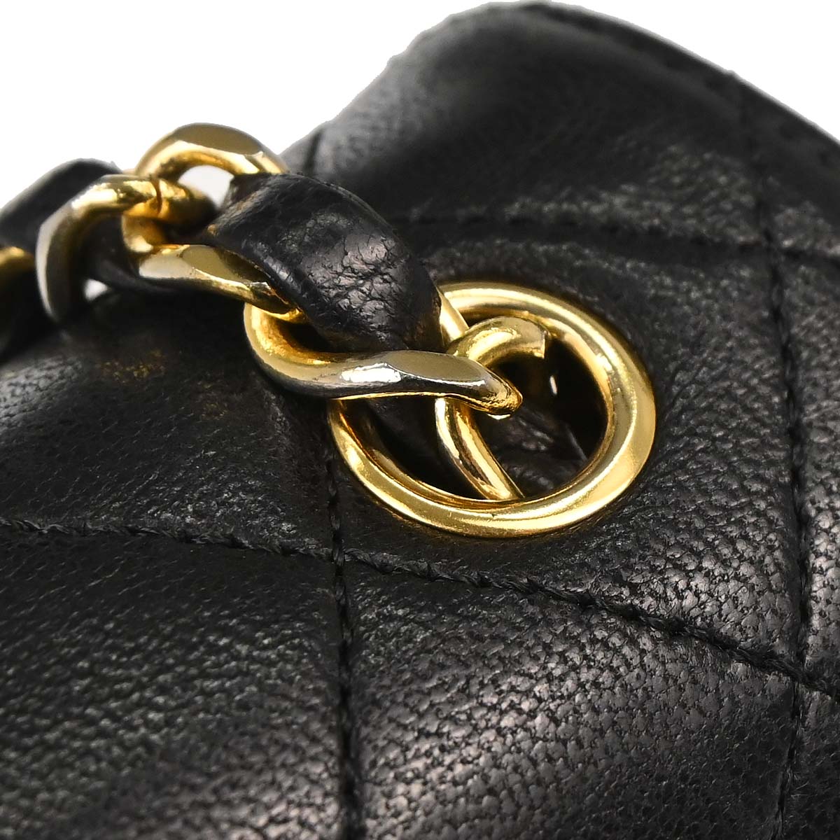 Chanel 1994-1996 Black Lambskin Shoulder Bag