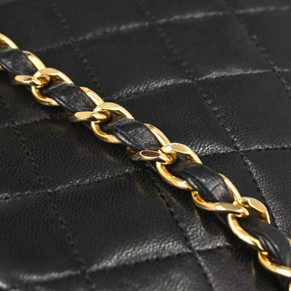 Chanel 1994-1996 Black Lambskin Shoulder Bag