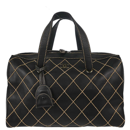 Chanel 2001-2003 Black Calfskin Wild Stitch Handbag