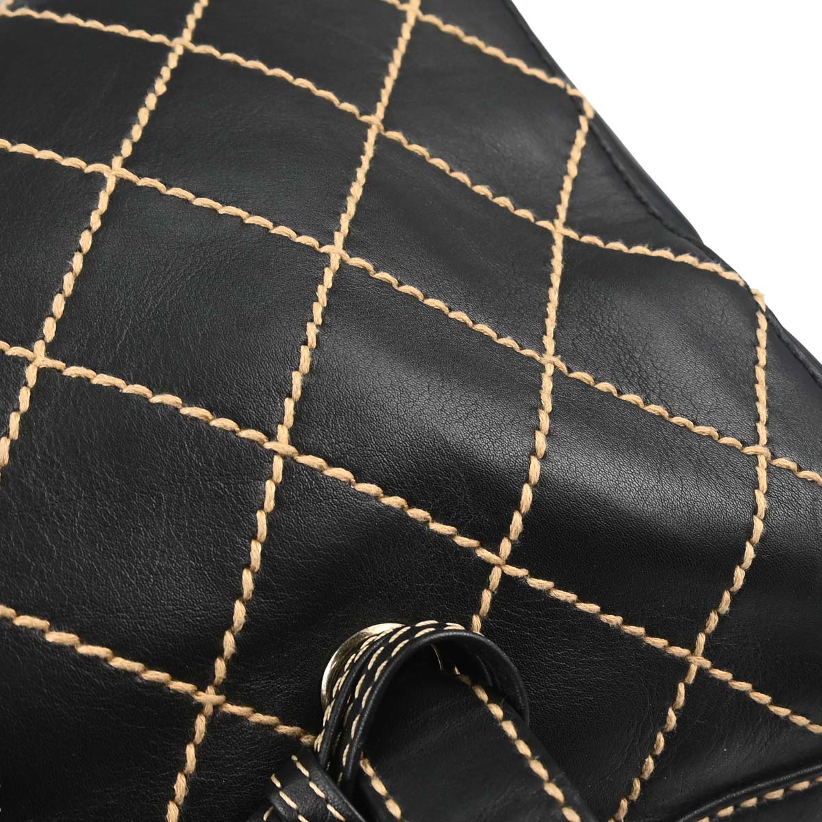 Chanel 2001-2003 Black Calfskin Wild Stitch Handbag
