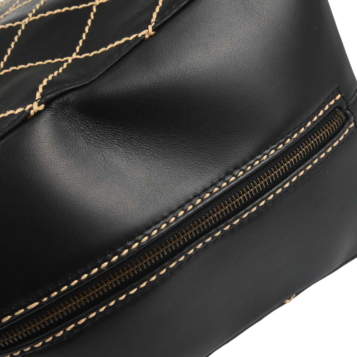 Chanel 2001-2003 Black Calfskin Wild Stitch Handbag