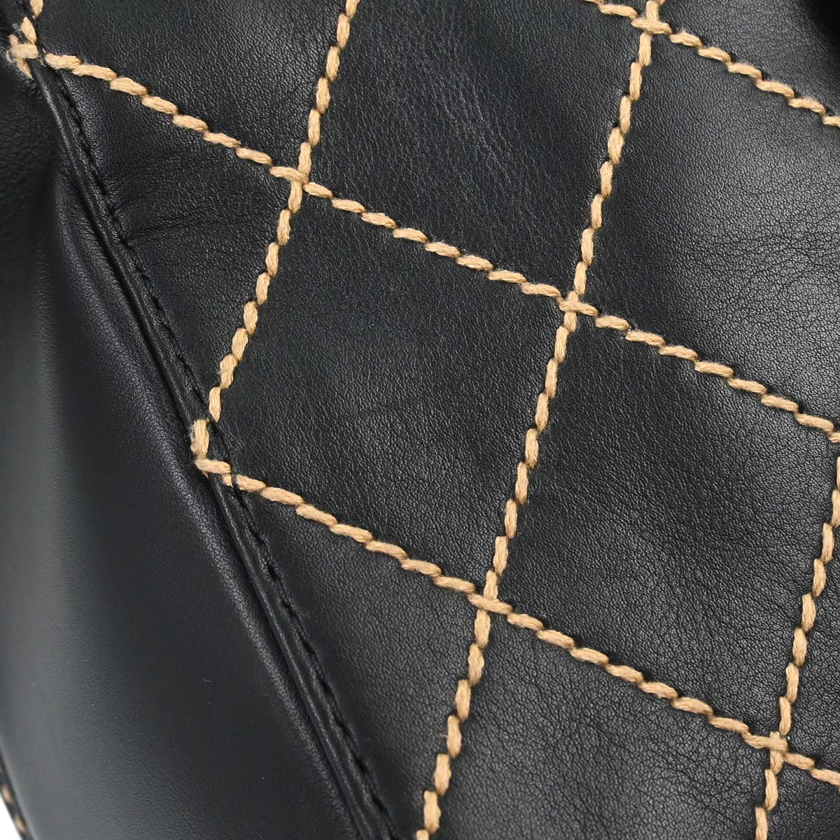 Chanel 2001-2003 Black Calfskin Wild Stitch Handbag