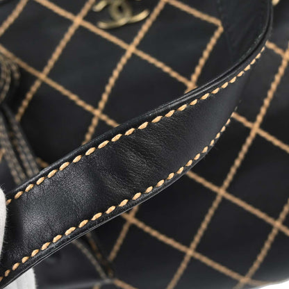 Chanel 2001-2003 Black Calfskin Wild Stitch Handbag
