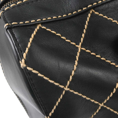 Chanel 2001-2003 Black Calfskin Wild Stitch Handbag