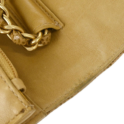 Chanel 2000-2002 Beige Caviar Skin Timeless WOC Wallet on Chain Shoulder Bag