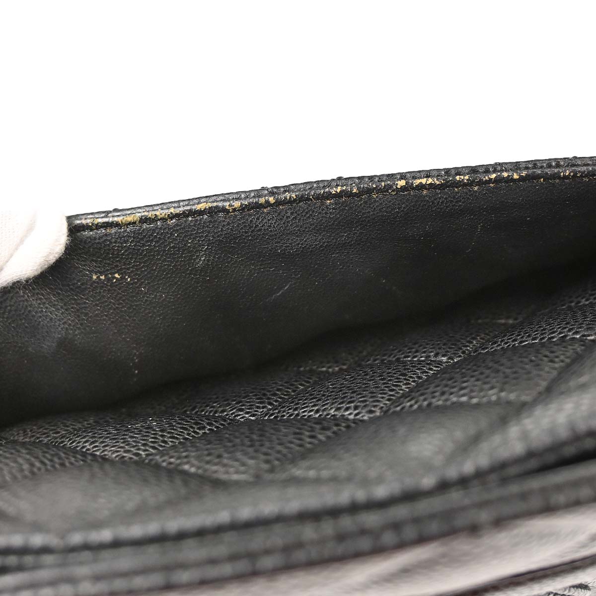 Chanel Black Caviar Skin Medallion Tote Handbag