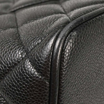 Chanel Black Caviar Skin Medallion Tote Handbag