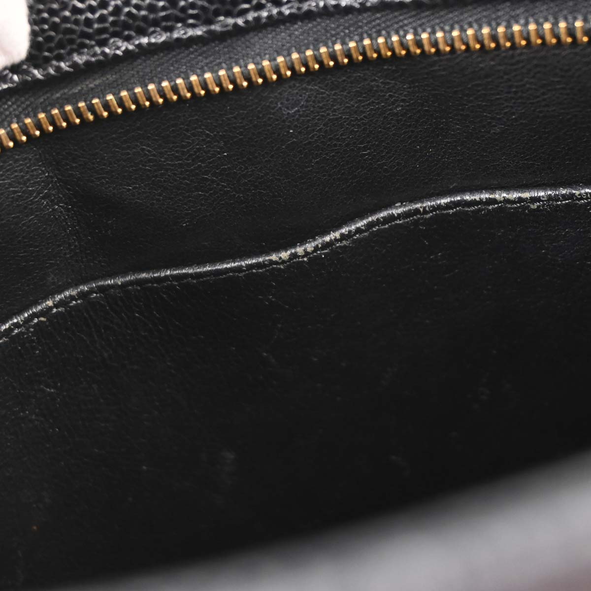 Chanel Black Caviar Skin Medallion Tote Handbag