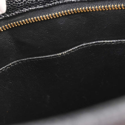 Chanel Black Caviar Skin Medallion Tote Handbag