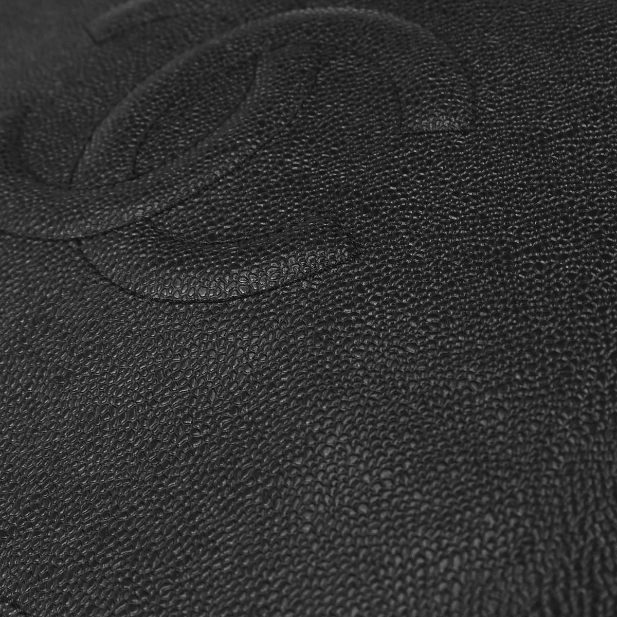 Chanel 1997-1999 Black Caviar Skin Tote Handbag
