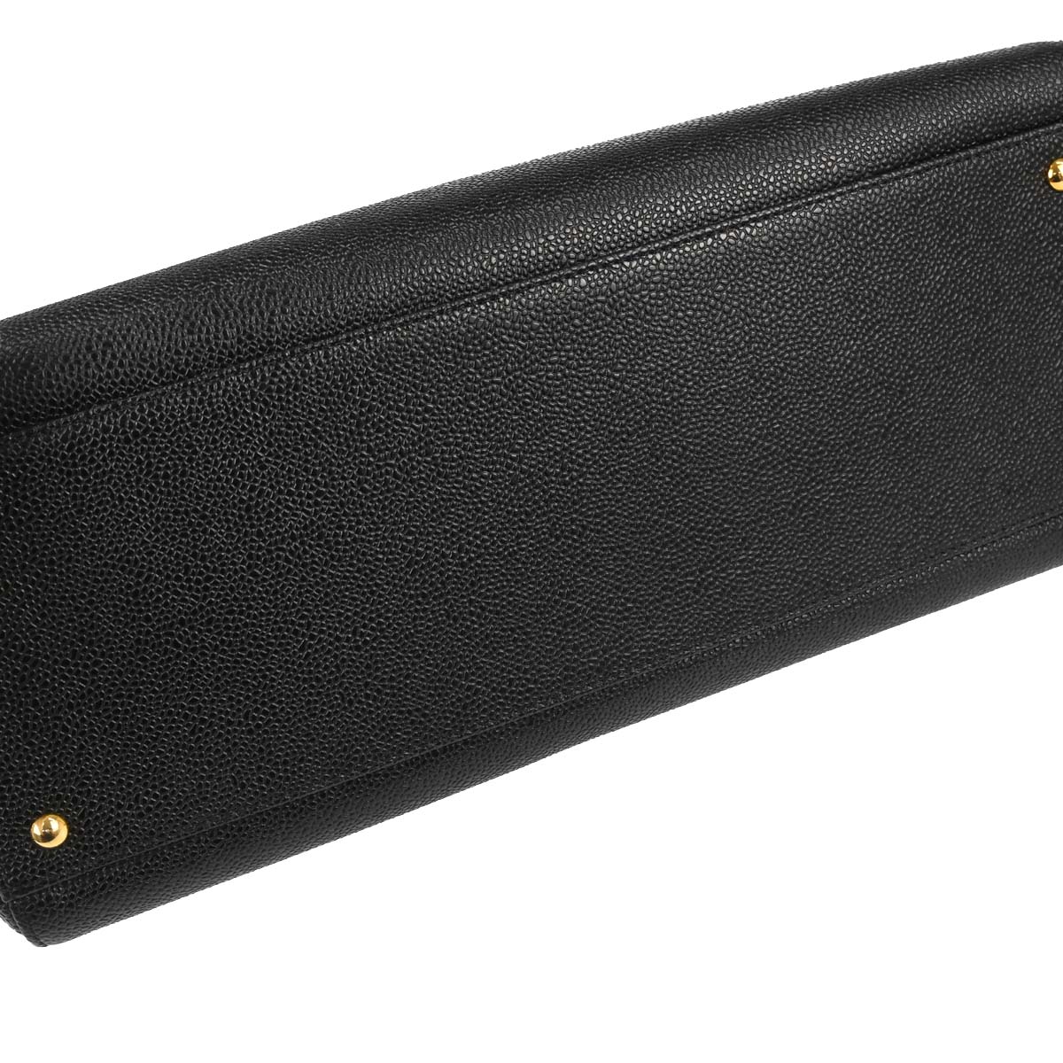 Chanel 1997-1999 Black Caviar Skin Tote Handbag