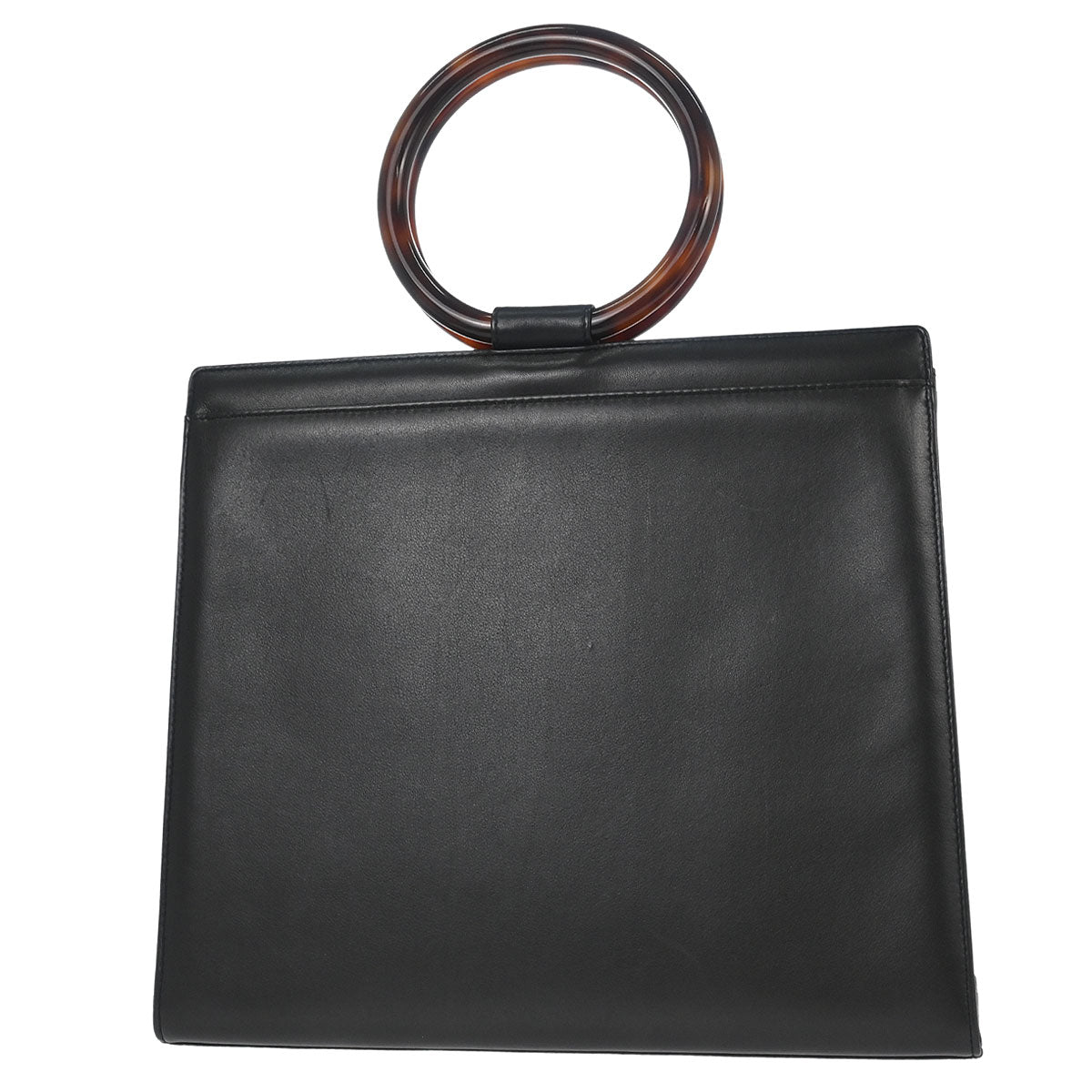 Chanel 1997-1999 Black Calfskin Tortoiseshell Handbag