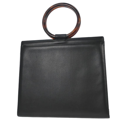 Chanel 1997-1999 Black Calfskin Tortoiseshell Handbag
