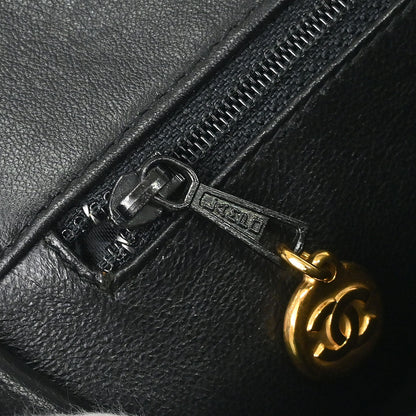 Chanel 1997-1999 Black Calfskin Tortoiseshell Handbag