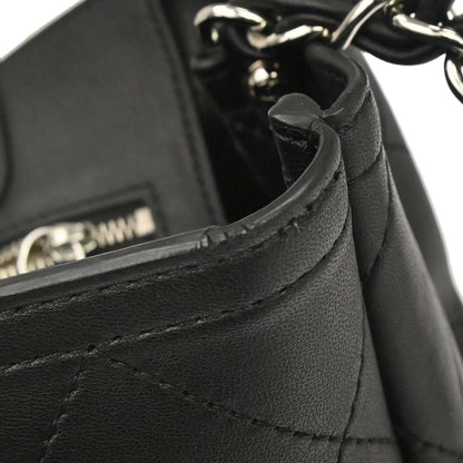 Chanel Black Calfskin Shopping Tote 2way Shoulder Handbag